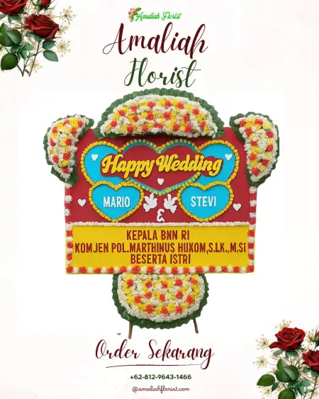 Papan Bunga Pernikahan Lembengan